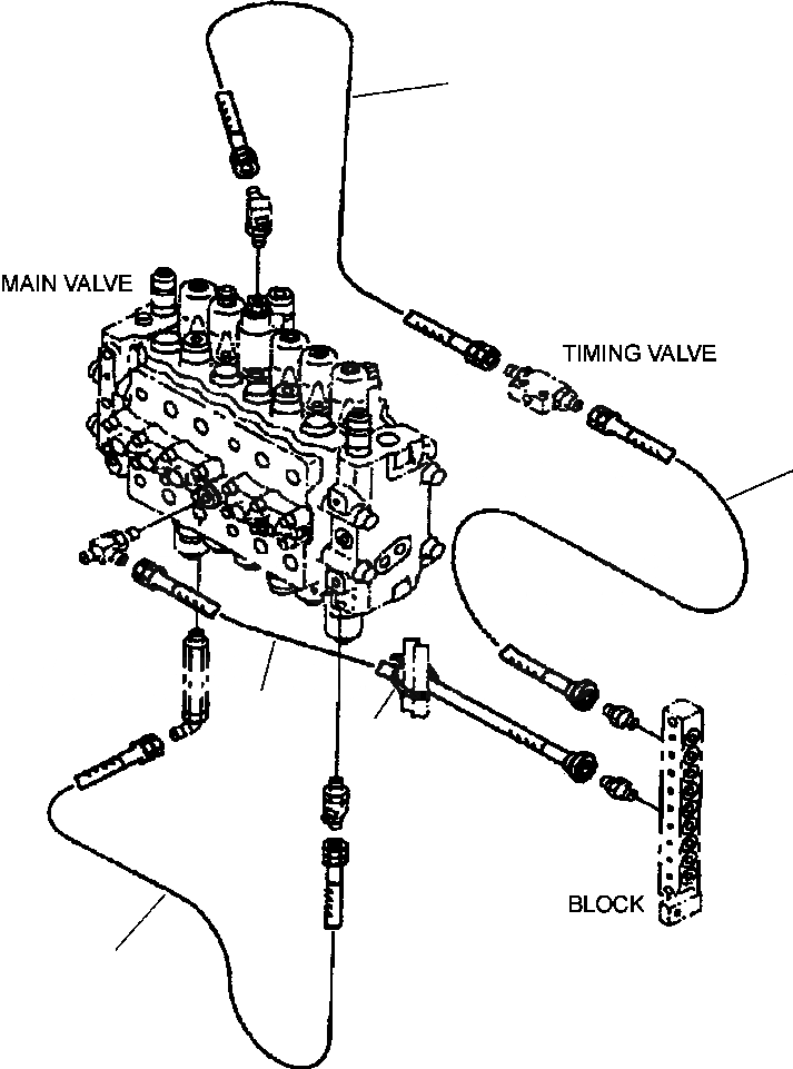 Схема запчастей Komatsu PC250LC-6LE - FIG NO. H8-A ГИДРОЛИНИЯ ОСНОВН. ЛИНИЯ PPC - TIMING КЛАПАН ШЛАНГИ ГИДРАВЛИКА