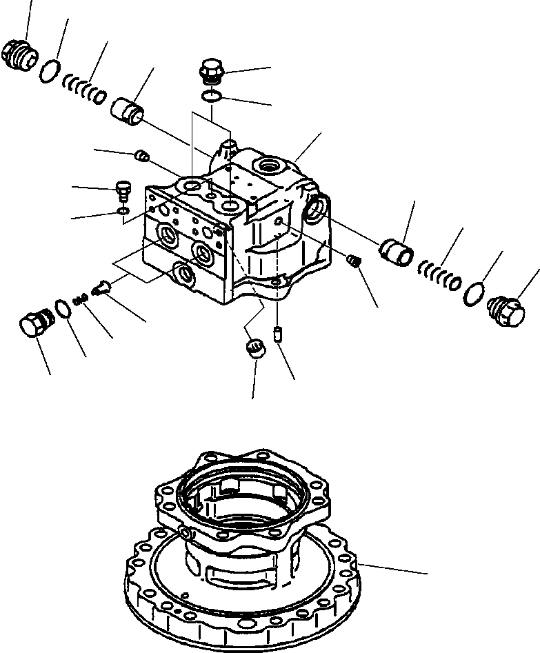 Схема запчастей Komatsu PC250LC-6LE - FIG NO. N- МОТОР ПОВОРОТА - КОРПУС ASSEMBLY MACHINES С ПОВОРОТН. DAMPENING ПОВОРОТН. КРУГ И КОМПОНЕНТЫ