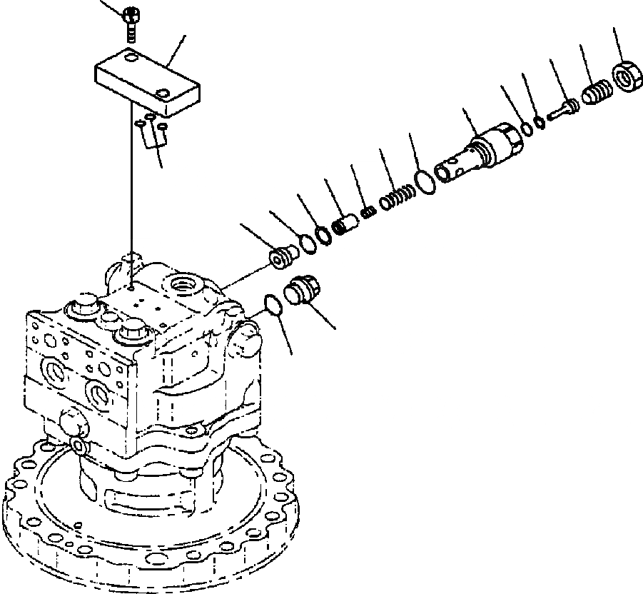 Схема запчастей Komatsu PC250LC-6LE - FIG NO. N- МОТОР ПОВОРОТА - РАЗГРУЗ. КЛАПАН MACHINES БЕЗ ПОВОРОТН. DAMPENING ПОВОРОТН. КРУГ И КОМПОНЕНТЫ
