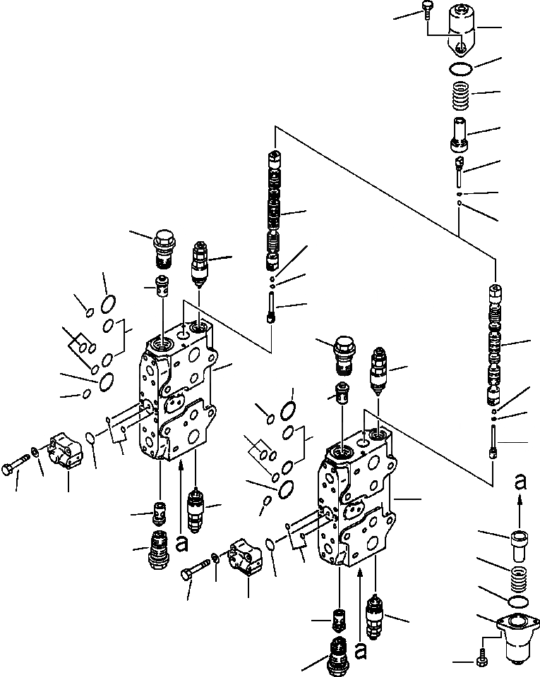 Схема запчастей Komatsu PC250LC-6L - FIG NO. H- ОСНОВН. КЛАПАН ( АКТУАТОР) ДОПОЛН. СЕРВИСНЫЙ КЛАПАНS PCLC- заводской номер A8 THRU A897 ГИДРАВЛИКА