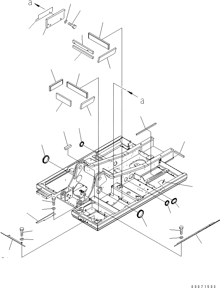 Схема запчастей Komatsu PC270LC-7L - ОСНОВНАЯ РАМА (ЩИТКИ И УПЛОТНЕНИЯ) ОСНОВНАЯ РАМА И ЕЕ ЧАСТИ