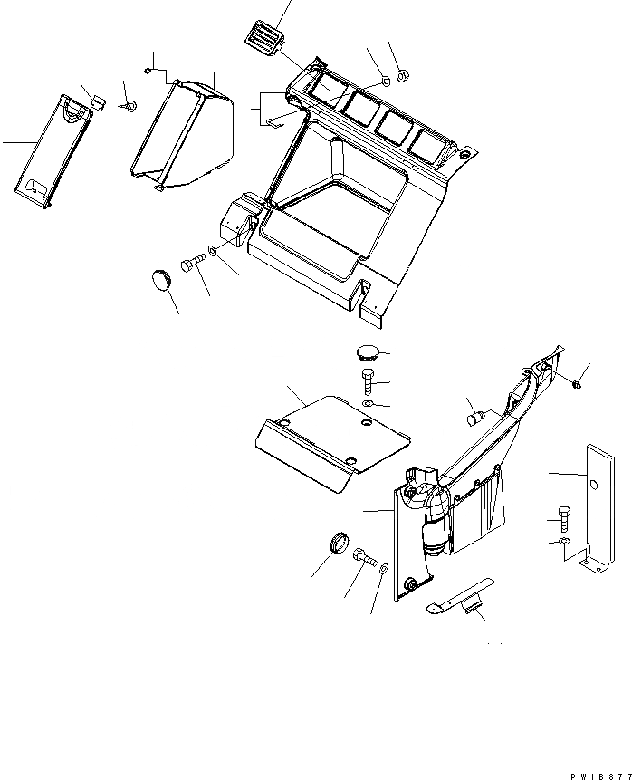 Схема запчастей Komatsu PC270LC-7L - ЗАДН. КРЫШКА ASSEMBLY (С КОНДИЦИОНЕРОМ) (НАПРЯЖ. 12В)(№A8-A89) КАБИНА ОПЕРАТОРА И СИСТЕМА УПРАВЛЕНИЯ