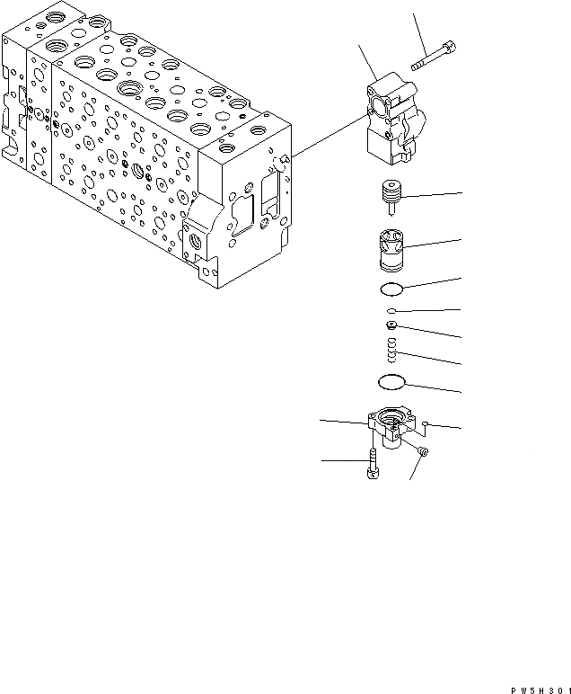 Схема запчастей Komatsu PC270LC-7L - ОСНОВН. КЛАПАН (BACK PRESSURE КЛАПАН)( ИЛИ АКТУАТОРS) ОСНОВН. КОМПОНЕНТЫ И РЕМКОМПЛЕКТЫ