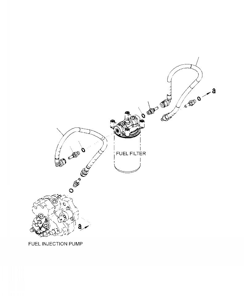 Схема запчастей Komatsu PC270LC-8 - A-AB ТРУБЫ ТОПЛ. ФИЛЬТРА ДВИГАТЕЛЬ