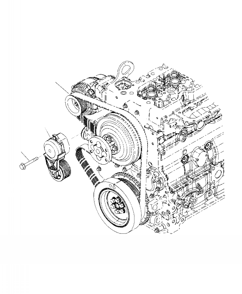 Схема запчастей Komatsu PC270LC-8 - A-AA ВЕНТИЛЯТОР ОХЛАЖДЕНИЯ НАТЯЖИТЕЛЬ РЕМНЯ ДВИГАТЕЛЬ