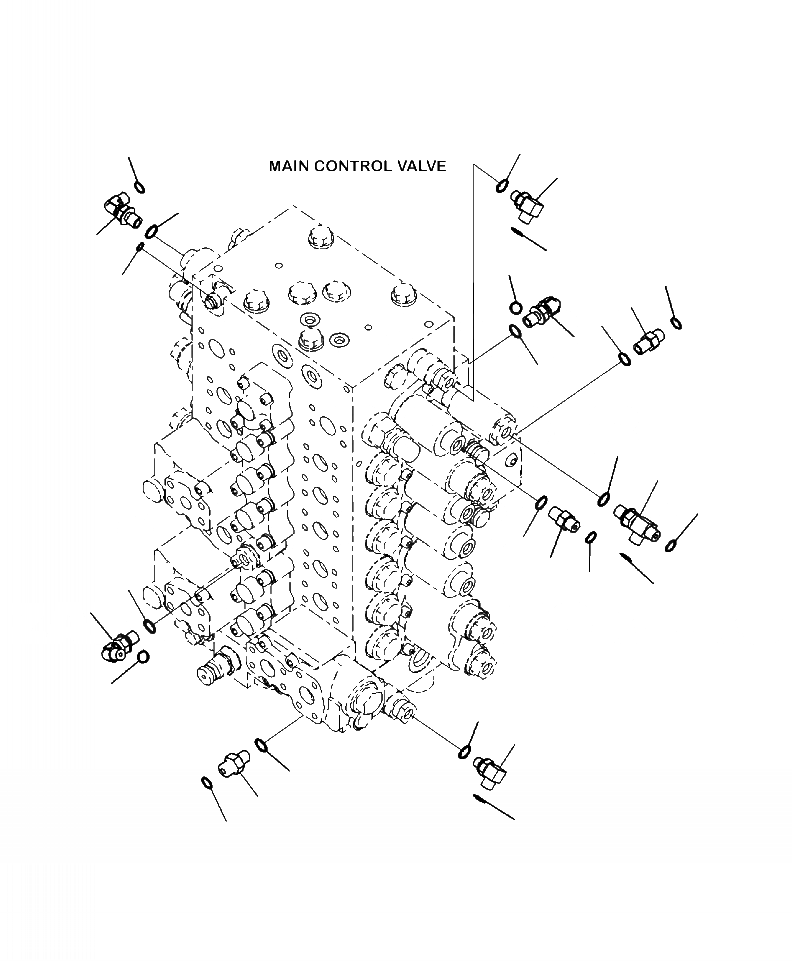 Схема запчастей Komatsu PC270LC-8 - H-A ОСНОВН. УПРАВЛЯЮЩ. КЛАПАН ШЛАНГИ СОЕДИН-Е ГИДРАВЛИКА