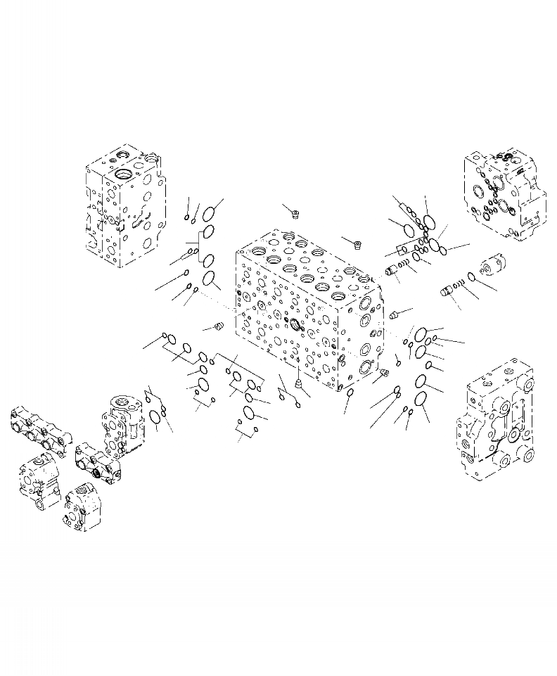 Схема запчастей Komatsu PC270LC-8 - H-A ОСНОВН. УПРАВЛЯЮЩ. КЛАПАН БЛОК О-КОЛЬЦОS ГИДРАВЛИКА