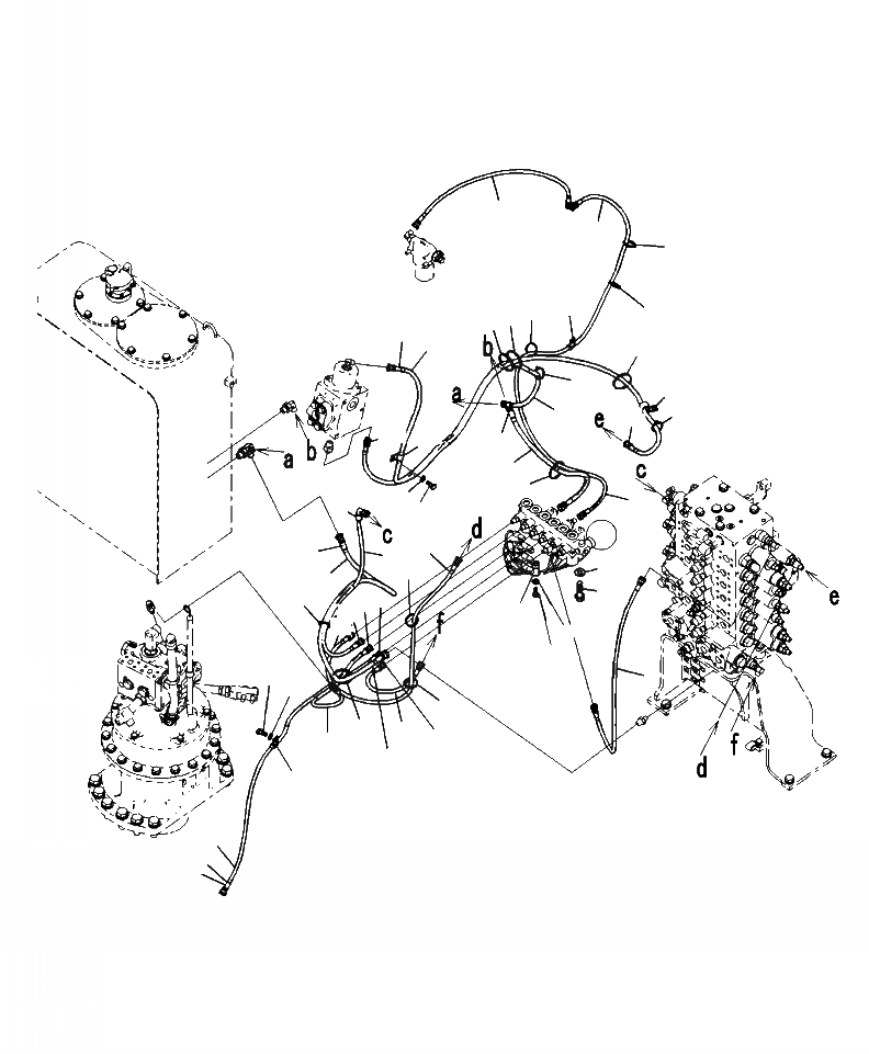 Схема запчастей Komatsu PC270LC-8 - H8-A ГИДРОЛИНИЯ СОЛЕНОИДНЫЙ КЛАПАН (ПАТРУБКИ С АКТУАТОР) ГИДРАВЛИКА