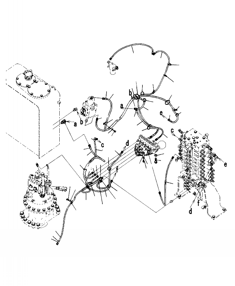 Схема запчастей Komatsu PC270LC-8 - H8-A ГИДРОЛИНИЯ СОЛЕНОИДНЫЙ КЛАПАН (ПАТРУБКИ С АКТУАТОРS) ГИДРАВЛИКА