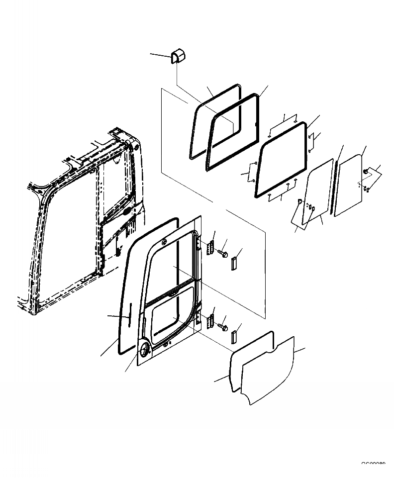 Схема запчастей Komatsu PC270LC-8 - K-A КАБИНА ДВЕРЬ OPERATOR\XD S ОБСТАНОВКА И СИСТЕМА УПРАВЛЕНИЯ