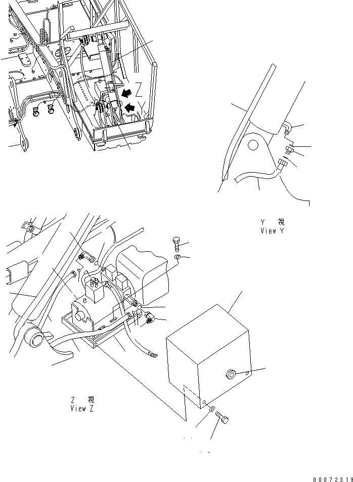 Схема запчастей Komatsu PC270LL-7L - КАБИНА (RISER ГИДРАВЛS) (8/ INCH RISER) (/) ЧАСТИ КОРПУСА