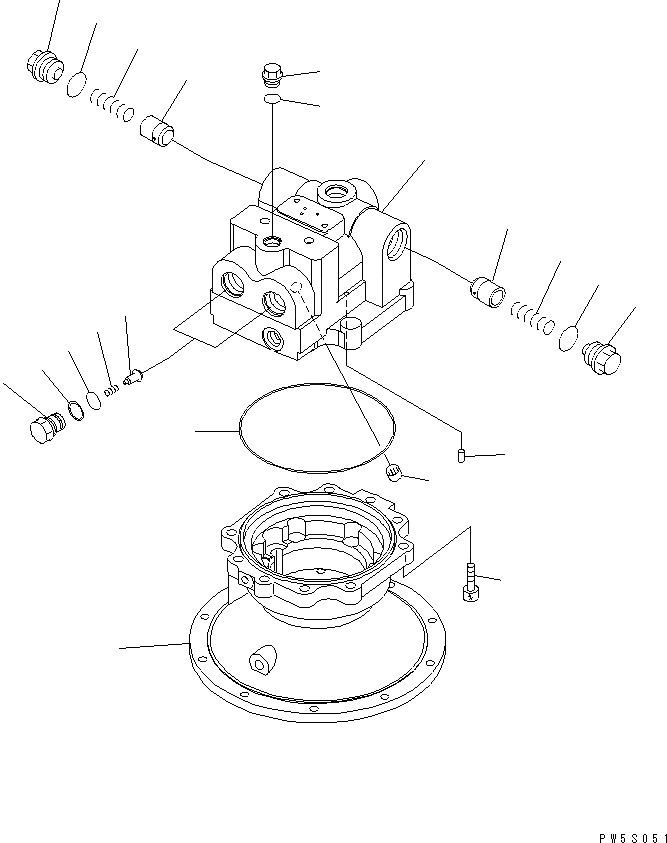 Схема запчастей Komatsu PC270LL-7L - МОТОР ПОВОРОТА (COMPLETE ASSEMBLY) ПОВОРОТН. КРУГ И КОМПОНЕНТЫ