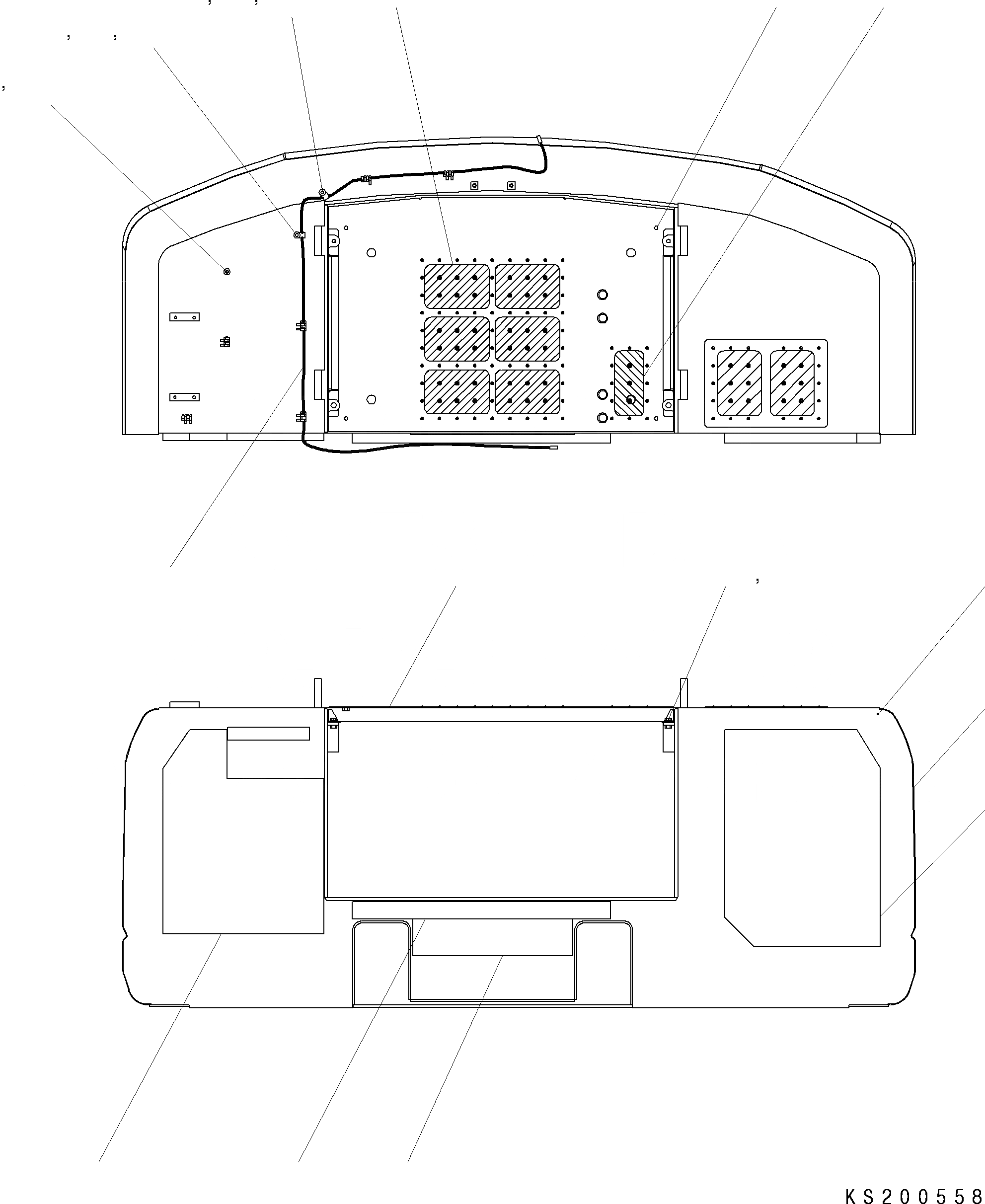 Схема запчастей Komatsu PC290LC - ПРОТИВОВЕС M ЧАСТИ КОРПУСА