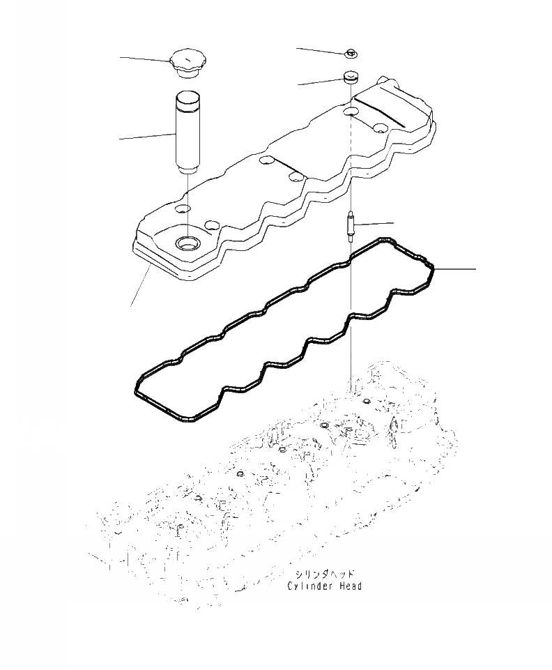 Схема запчастей Komatsu PC290LC-10 - AVC- ГОЛОВКА ЦИЛИНДРОВ COVER ДВИГАТЕЛЬ