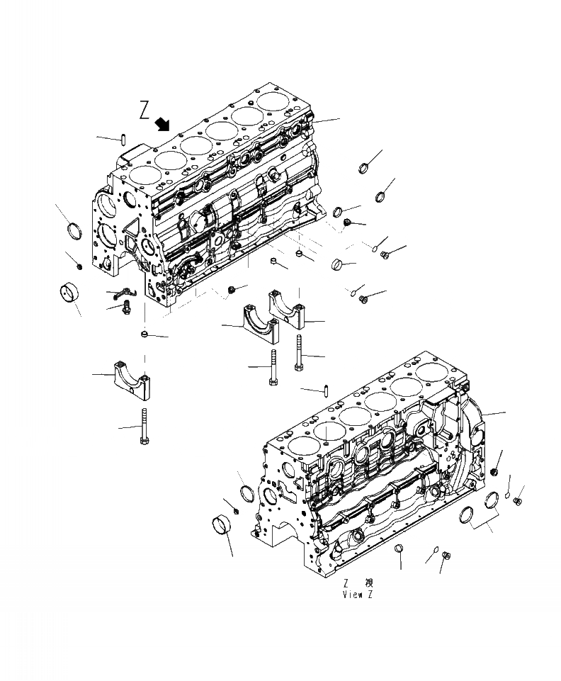 Схема запчастей Komatsu PC290LC-10 - A9- БЛОК ЦИЛИНДРОВ ДВИГАТЕЛЬ