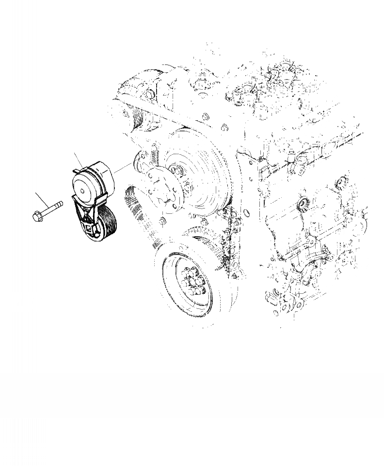 Схема запчастей Komatsu PC290LC-10 - AWP- ВЕНТИЛЯТОР ОХЛАЖДЕНИЯ НАТЯЖИТЕЛЬ РЕМНЯ ДВИГАТЕЛЬ