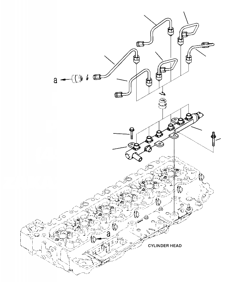 Схема запчастей Komatsu PC290LC-10 - APP- COMMON RAIL ДВИГАТЕЛЬ