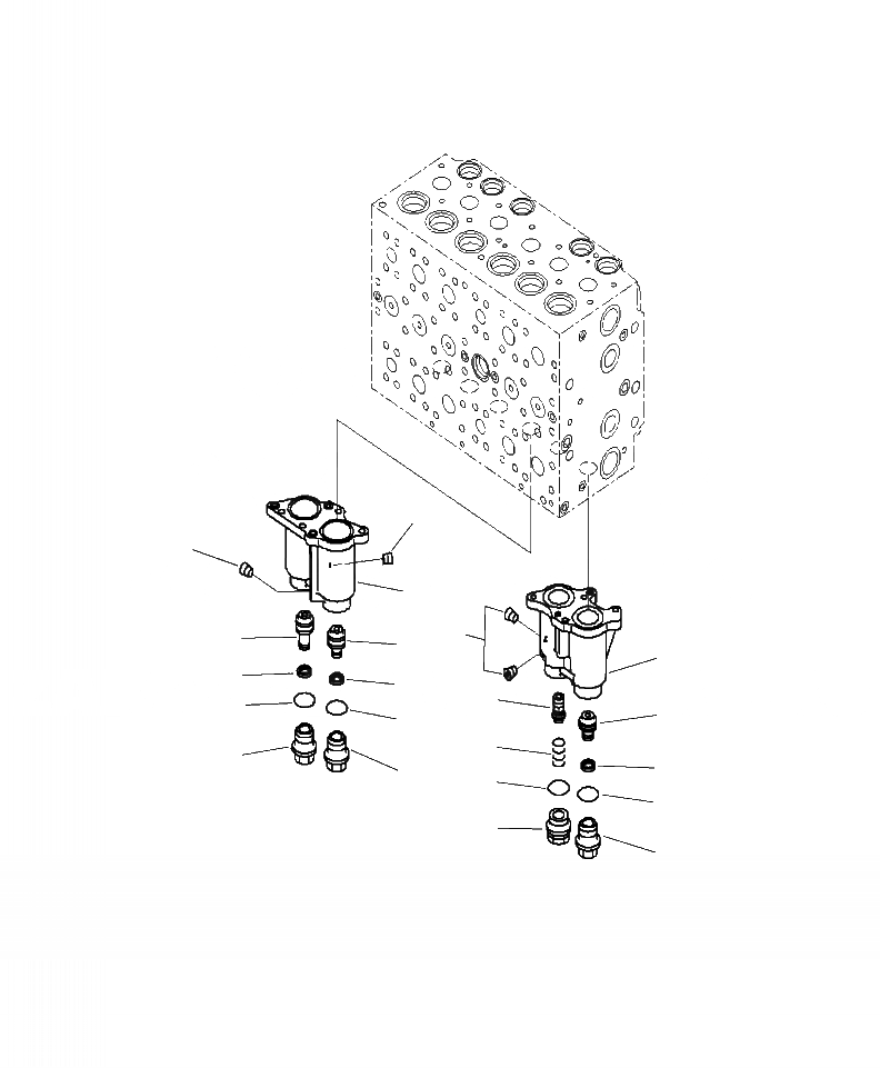 Схема запчастей Komatsu PC290LC-10 - H- ОСНОВН. УПРАВЛЯЮЩ. КЛАПАН СЕКЦ. КОРПУСS (/) ГИДРАВЛИКА