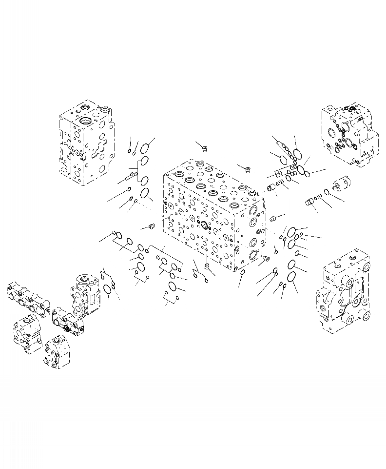Схема запчастей Komatsu PC290LC-10 - H- ОСНОВН. УПРАВЛЯЮЩ. КЛАПАН БЛОК О-КОЛЬЦОS ГИДРАВЛИКА