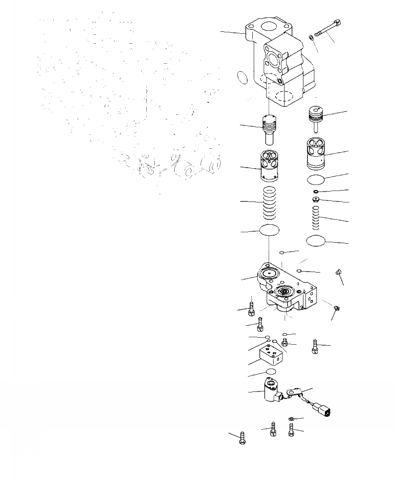 Схема запчастей Komatsu PC290LC-10 - H- ОСНОВН. УПРАВЛЯЮЩ. КЛАПАН BACK PRESSURE КЛАПАН ГИДРАВЛИКА