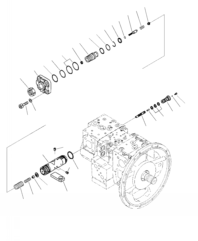 Схема запчастей Komatsu PC290LC-10 - H-8 ОСНОВН. ПОРШЕНЬ НАСОС ВНУТР. ЧАСТИ (8/) ГИДРАВЛИКА