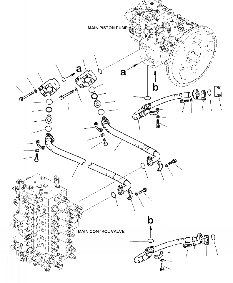 Схема запчастей Komatsu PC290LC-10 - H- ЛИНИЯ ПОДАЧИ C ПРОХОДНЫМ ФИЛЬТРОМ ГИДРАВЛИКА