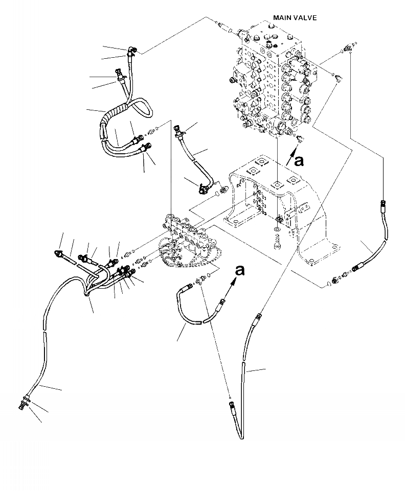 Схема запчастей Komatsu PC290LC-10 - H8- ГИДРОЛИНИЯ СОЛЕНОИДНЫЙ КЛАПАН ПАТРУБКИ ГИДРАВЛИКА