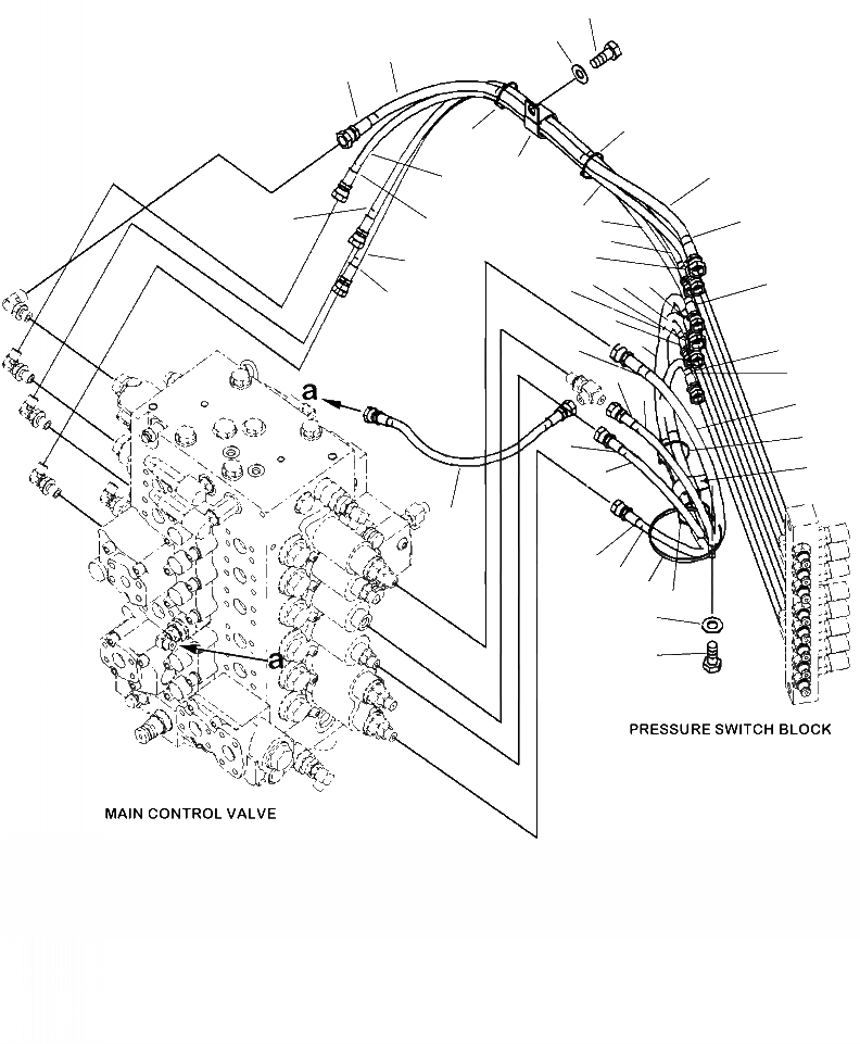 Схема запчастей Komatsu PC290LC-10 - H8- ГИДРОЛИНИЯ ОСНОВН. ЛИНИЯ PPC ШЛАНГИ ГИДРАВЛИКА