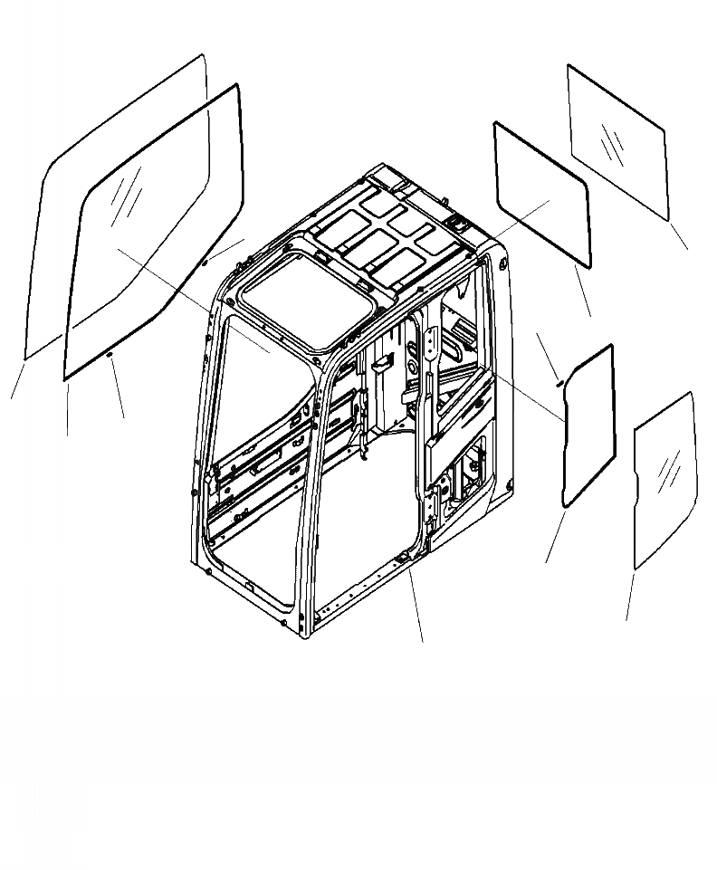Схема запчастей Komatsu PC290LC-10 - K- КОРПУС КАБИНЫ И ОКНА OPERATORS ОБСТАНОВКА И СИСТЕМА УПРАВЛЕНИЯ
