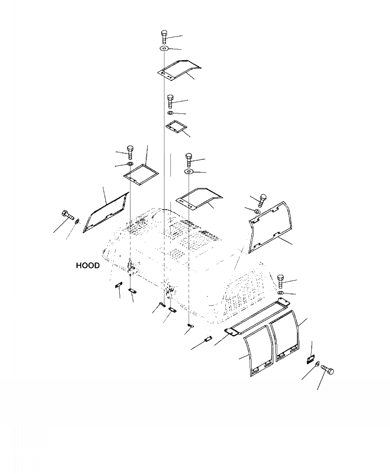 Схема запчастей Komatsu PC290LC-10 - M- КАПОТ NET DUSTЗАЩИТА INTAKE/ВЫПУСКН. NET ЧАСТИ КОРПУСА