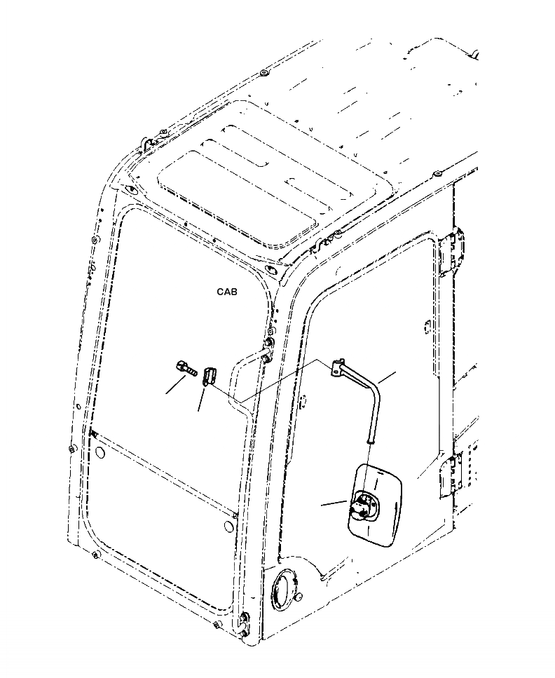 Схема запчастей Komatsu PC290LC-10 - M- ЗЕРКАЛА ЗАДН. ВИДАЛЕВ. ЧАСТИ КОРПУСА