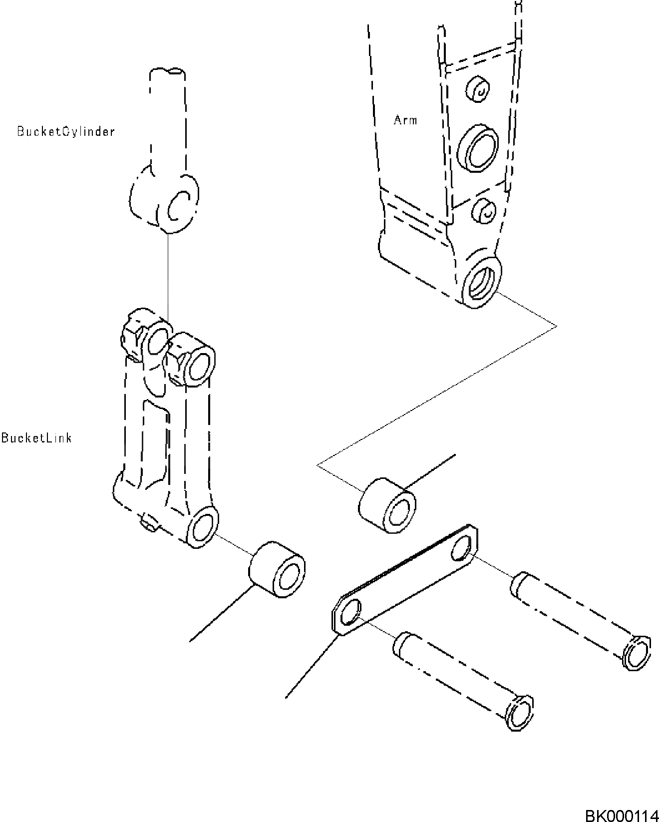 Схема запчастей Komatsu PC290NLC-10 - КОВШ LESS КОВШ LESS