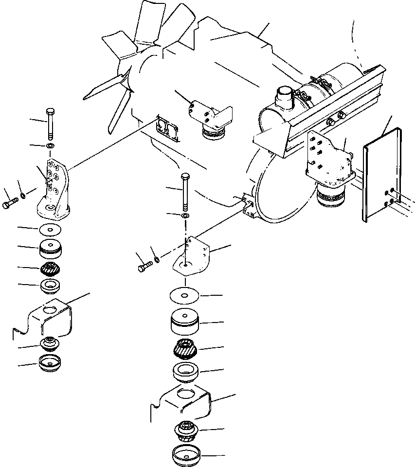 Схема запчастей Komatsu PC300LC-5LC - КРЕПЛЕНИЕ ДВИГАТЕЛЯ КОМПОНЕНТЫ ДВИГАТЕЛЯ & ЭЛЕКТРИКА