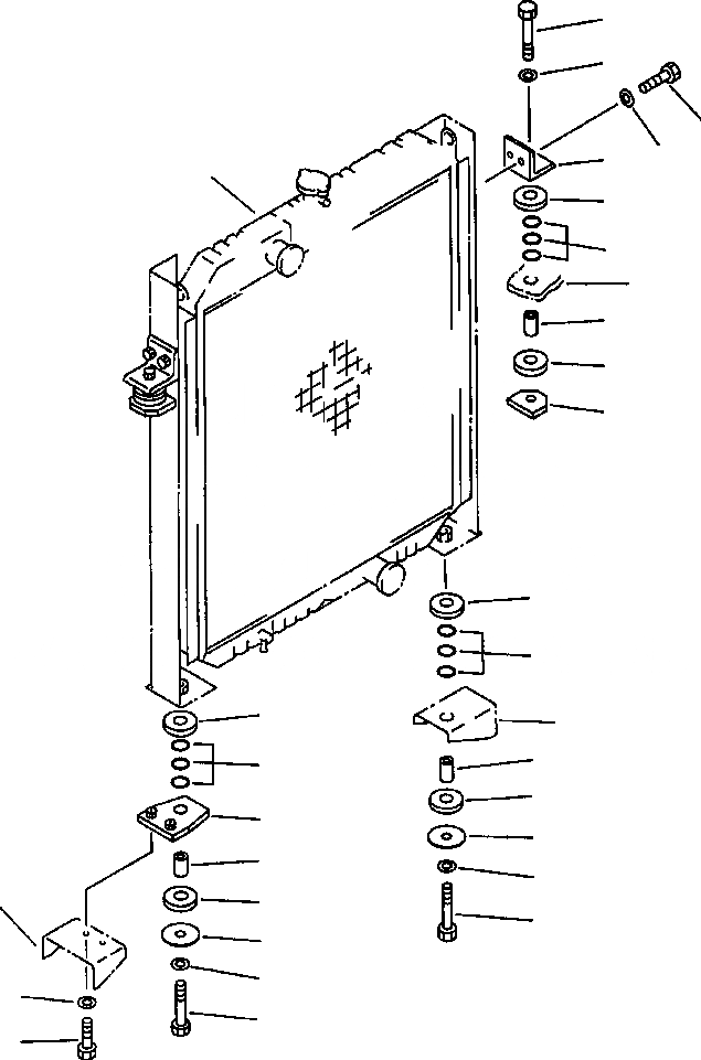 Схема запчастей Komatsu PC300LC-5LC - КРЕПЛЕНИЕ РАДИАТОРА КОМПОНЕНТЫ ДВИГАТЕЛЯ & ЭЛЕКТРИКА