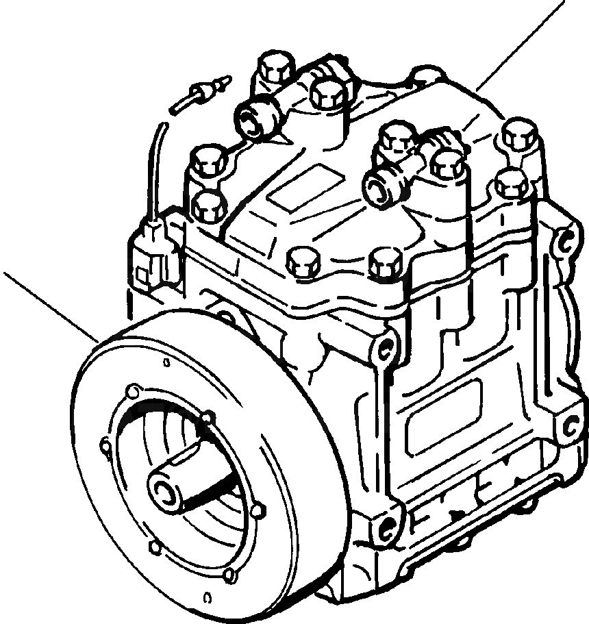 Схема запчастей Komatsu PC300LC-5LC - КОМПРЕССОР И МУФТА ASSEMBLY ЧАСТИ КОРПУСА