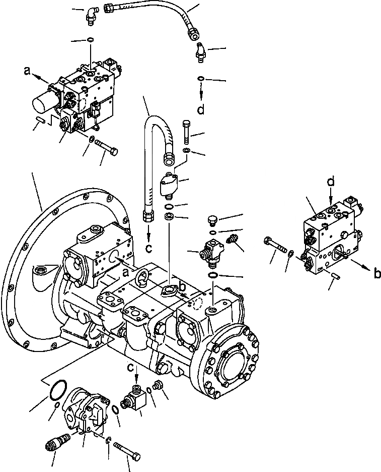 Схема запчастей Komatsu PC300LC-5LC - ГИДР. НАСОС. ASSEMBLY COMPLETE ASSEMBLY УПРАВЛ-Е РАБОЧИМ ОБОРУДОВАНИЕМ