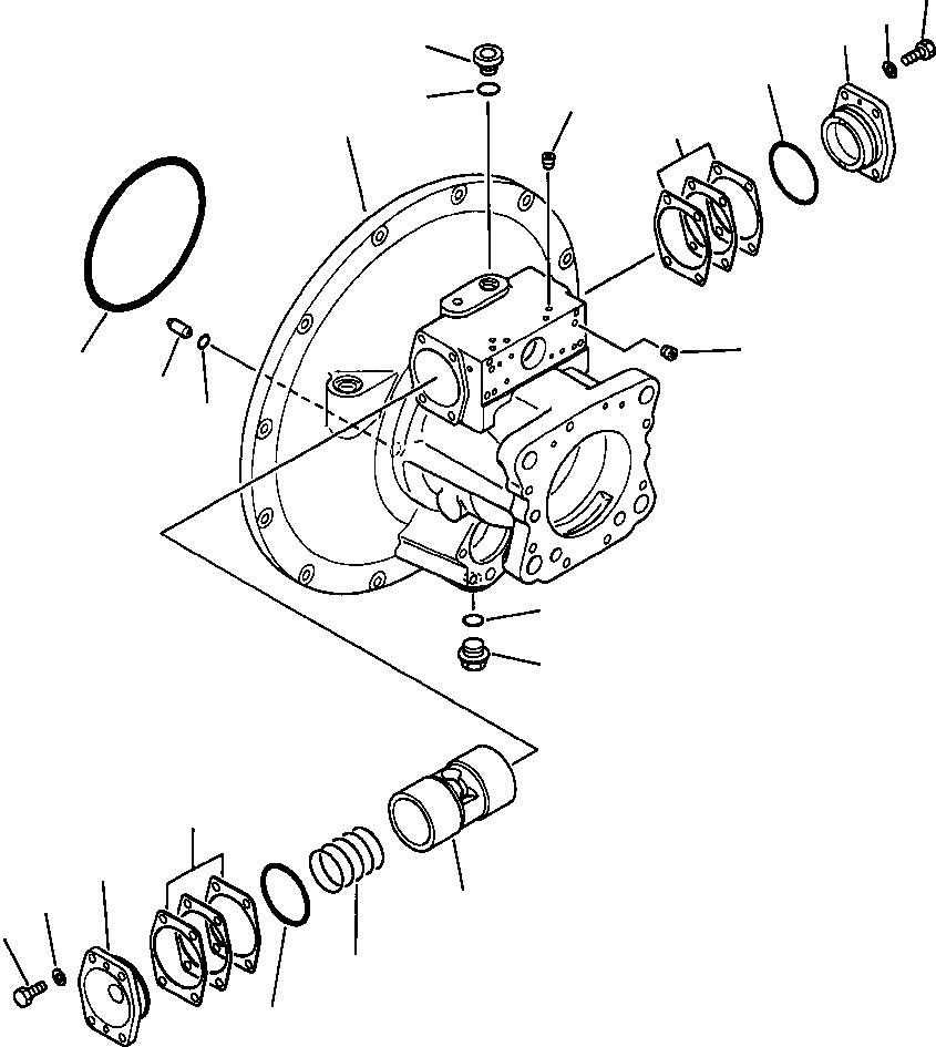 Схема запчастей Komatsu PC300LC-5LC - ГИДР. НАСОС. ASSEMBLY ОСНОВН. НАСОС ASSEMBLY - ПЕРЕДН. SECTION УПРАВЛ-Е РАБОЧИМ ОБОРУДОВАНИЕМ