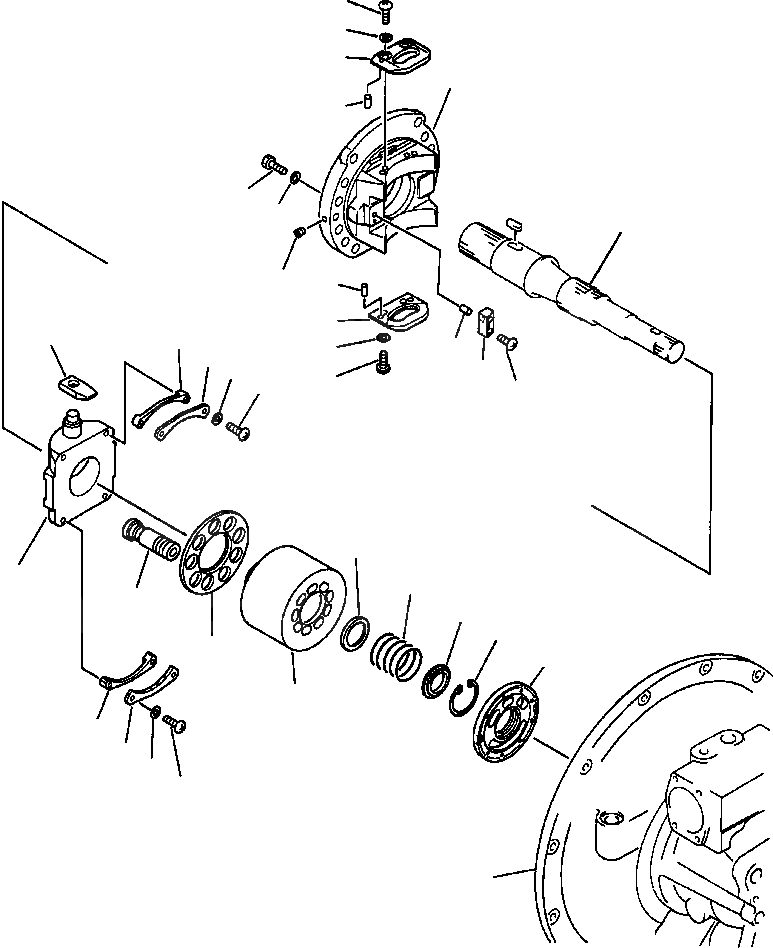 Схема запчастей Komatsu PC300LC-5LC - ГИДР. НАСОС. ASSEMBLY ОСНОВН. НАСОС ASSEMBLY - ПЕРЕДН. CRADLE И КОМПОНЕНТЫ УПРАВЛ-Е РАБОЧИМ ОБОРУДОВАНИЕМ