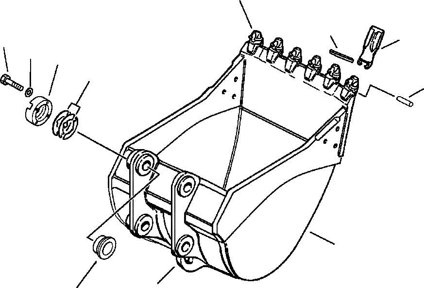 Схема запчастей Komatsu PC300LC-5LC - КОВШ - ESCO СТАНДАРТН. DUTY ПЛАСТИНА LIP - С РЕГУЛИР. DEVICE, IN. (7 MM) ШИР. РАБОЧЕЕ ОБОРУДОВАНИЕ (ЭКСКАВАТ.)