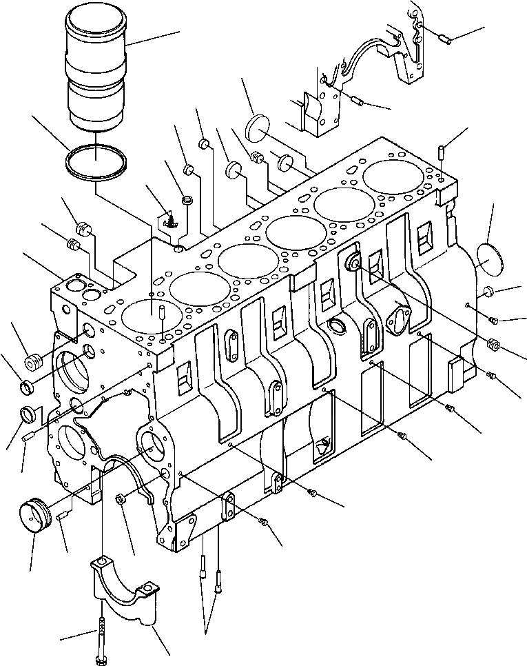 Схема запчастей Komatsu PC300LC-5LC - БЛОК ЦИЛИНДРОВ БЛОК ЦИЛИНДРОВ