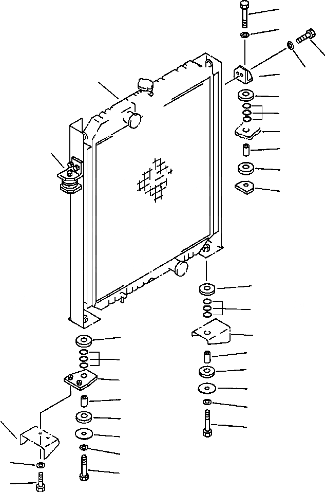 Схема запчастей Komatsu PC300LC-5 - КРЕПЛЕНИЕ РАДИАТОРА КОМПОНЕНТЫ ДВИГАТЕЛЯ & ЭЛЕКТРИКА