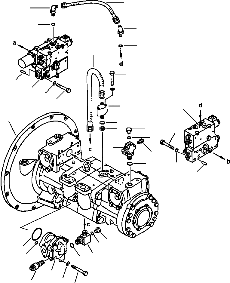 Схема запчастей Komatsu PC300LC-5 - ГИДР. НАСОС. ASSEMBLY COMPLETE ASSEMBLY УПРАВЛ-Е РАБОЧИМ ОБОРУДОВАНИЕМ