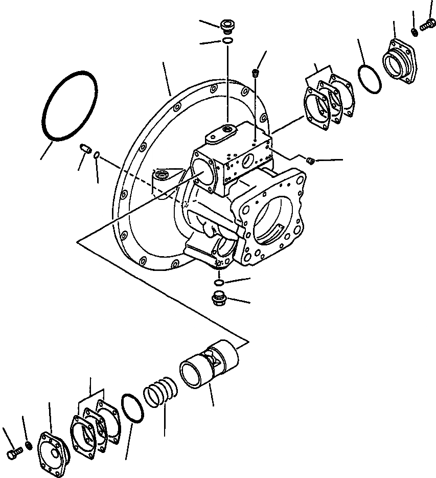 Схема запчастей Komatsu PC300LC-5 - ГИДР. НАСОС. ASSEMBLY ОСНОВН. НАСОС ASSEMBLY - ПЕРЕДН. SECTION УПРАВЛ-Е РАБОЧИМ ОБОРУДОВАНИЕМ