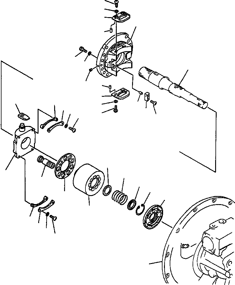 Схема запчастей Komatsu PC300LC-5 - ГИДР. НАСОС. ASSEMBLY ОСНОВН. НАСОС ASSEMBLY - ПЕРЕДН. CRADLE И КОМПОНЕНТЫ УПРАВЛ-Е РАБОЧИМ ОБОРУДОВАНИЕМ