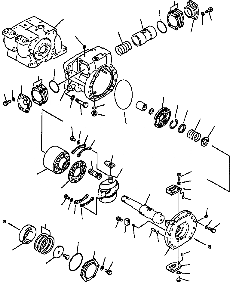 Схема запчастей Komatsu PC300LC-5 - ГИДР. НАСОС. ASSEMBLY ОСНОВН. НАСОС ASSEMBLY - ЗАДН. SECTION УПРАВЛ-Е РАБОЧИМ ОБОРУДОВАНИЕМ