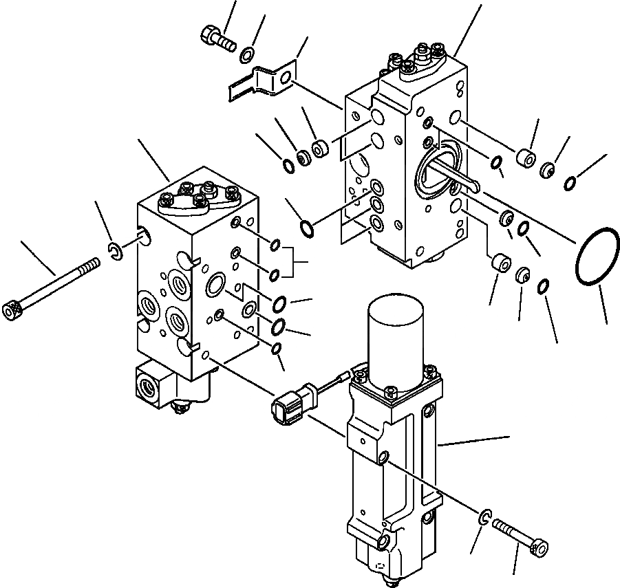 Схема запчастей Komatsu PC300LC-5 - ГИДР. НАСОС. ASSEMBLY ПЕРЕДН. СЕРВОКЛАПАН - COMPLETE ASSEMBLY УПРАВЛ-Е РАБОЧИМ ОБОРУДОВАНИЕМ