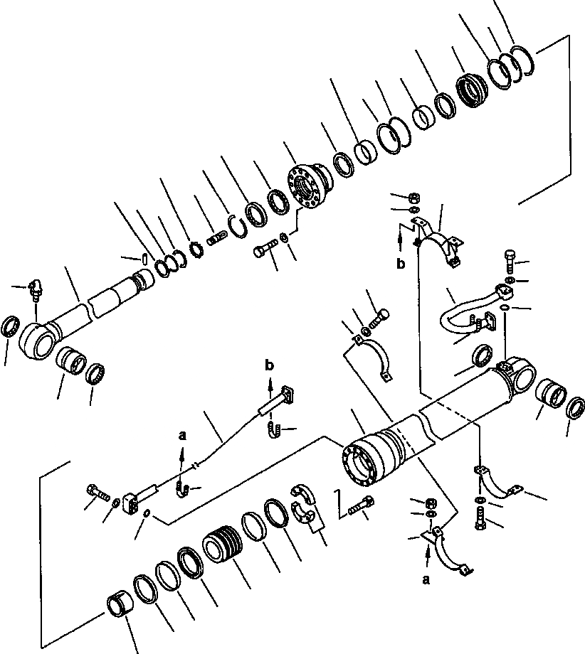 Схема запчастей Komatsu PC300LC-5 - ЦИЛИНДР РУКОЯТИ РАБОЧЕЕ ОБОРУДОВАНИЕ (ЭКСКАВАТ.)