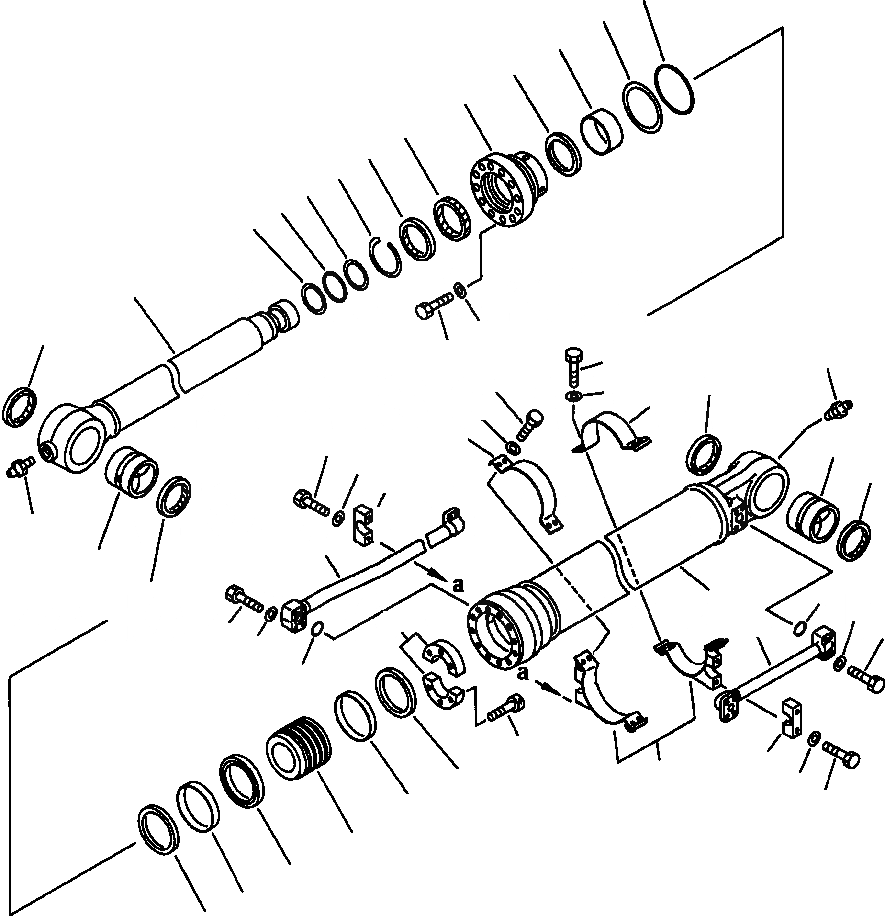 Схема запчастей Komatsu PC300LC-5 - ЦИЛИНДР КОВША РАБОЧЕЕ ОБОРУДОВАНИЕ (ЭКСКАВАТ.)