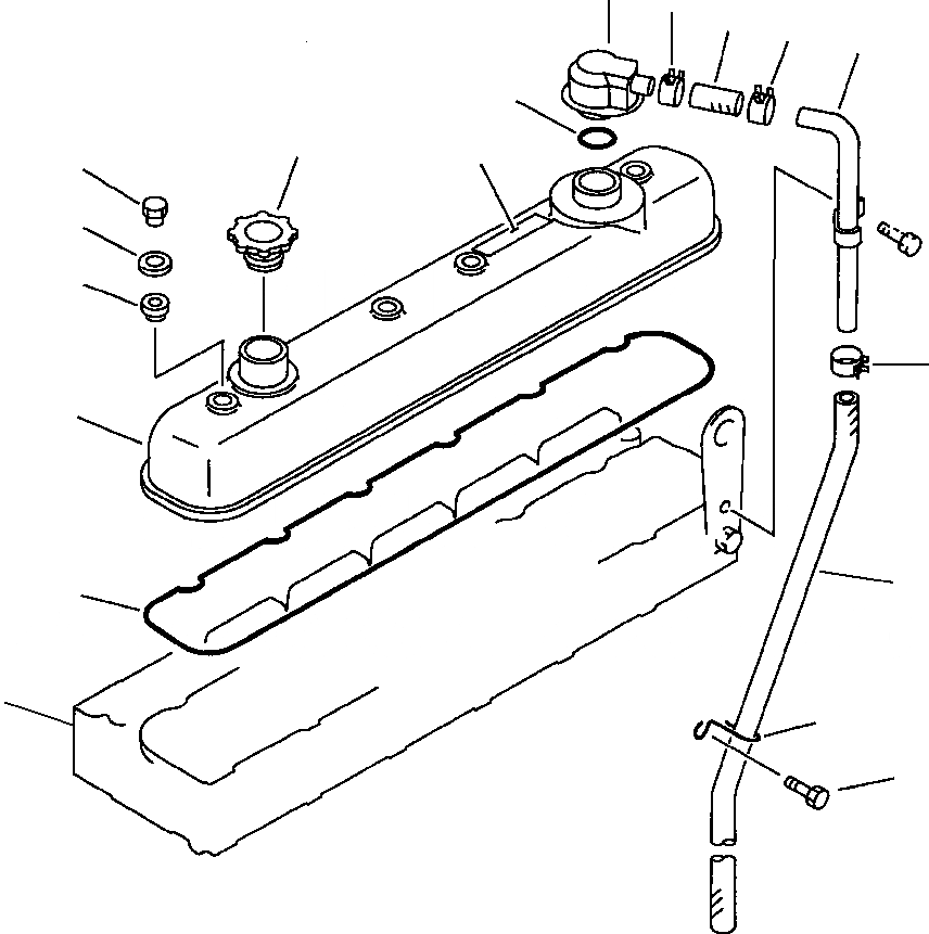 Схема запчастей Komatsu PC300LC-5 - КЛАПАН COVER ГОЛОВКА ЦИЛИНДРОВ