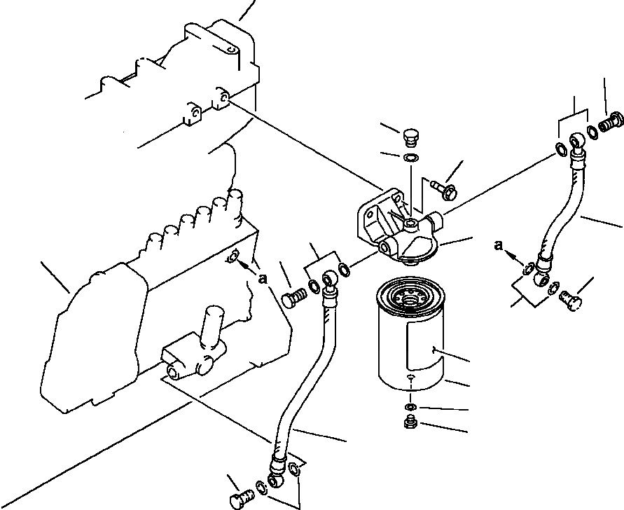 Схема запчастей Komatsu PC300LC-5 - ТОПЛИВН. ФИЛЬТР. И ТРУБЫ ФИЛЬТР. ТИП ТОПЛИВН. СИСТЕМА